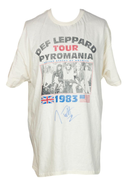 Joe Elliott Signed Def Leppard 1983 "Pyromania Tour" T-Shirt (JSA)