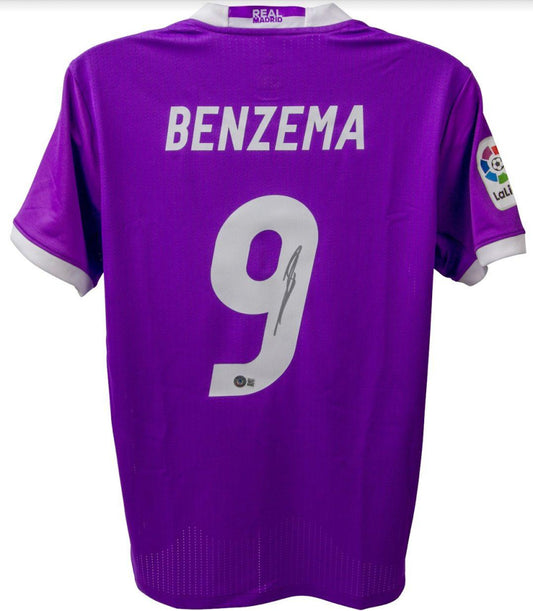 Karim Benzema Signed Real Madrid 2016/2017 Away Jersey (Beckett)