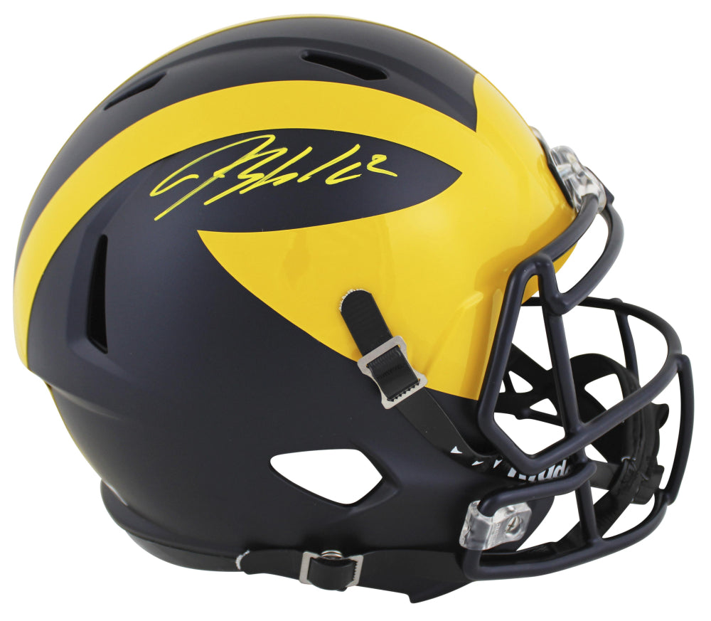 Blake Corum Signed Michigan Wolverines Full-Size Speed Helmet (Beckett)