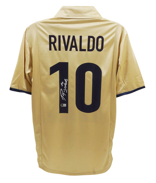 Rivaldo Signed Barcelona Jersey (Beckett)