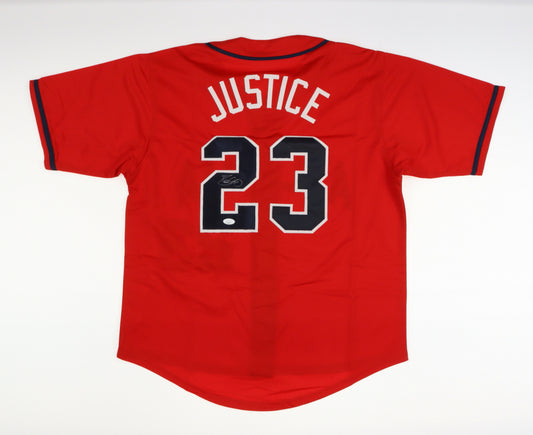 David Justice Signed Jersey (JSA)