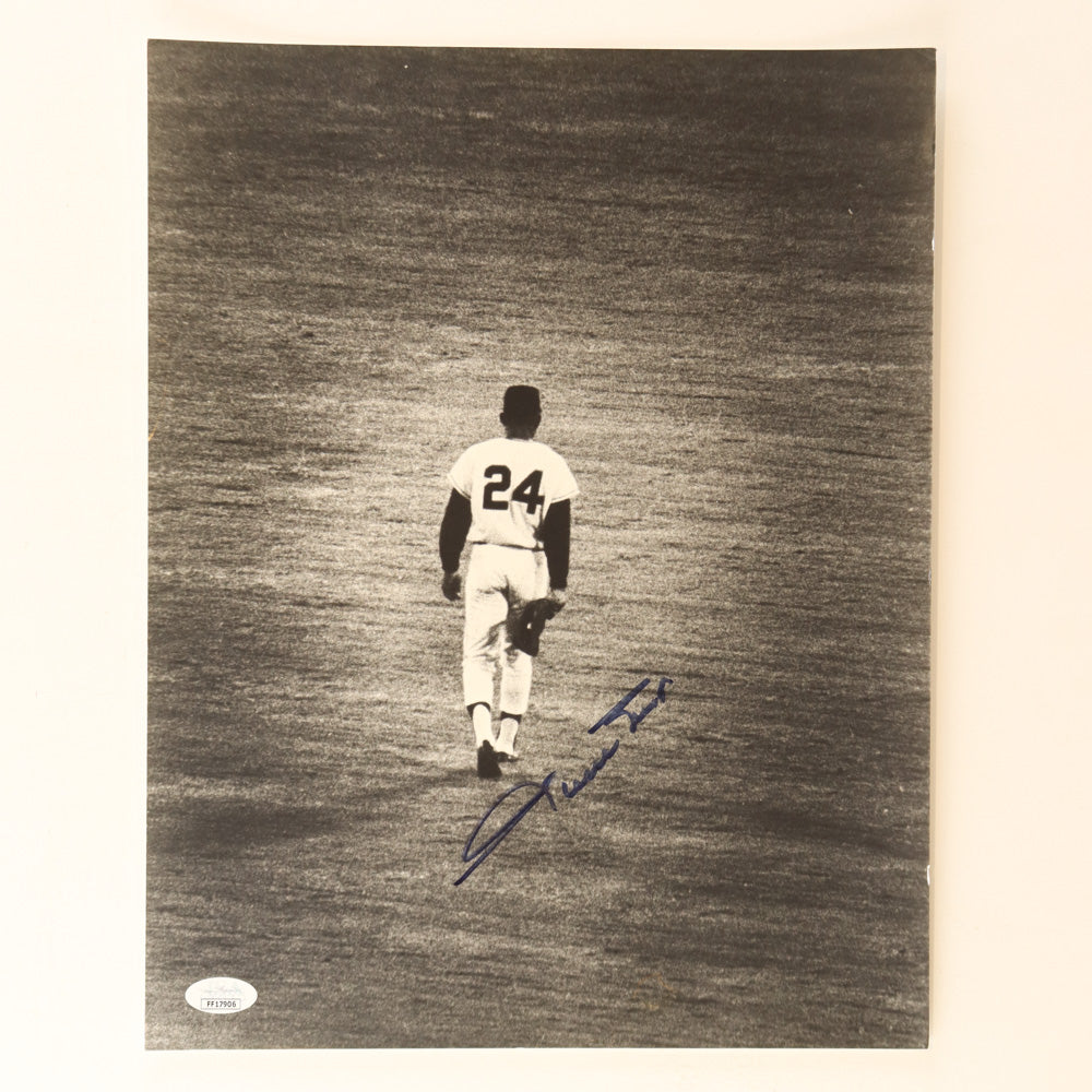 Willie Mays Signed Mets 11x14 Photo (JSA)