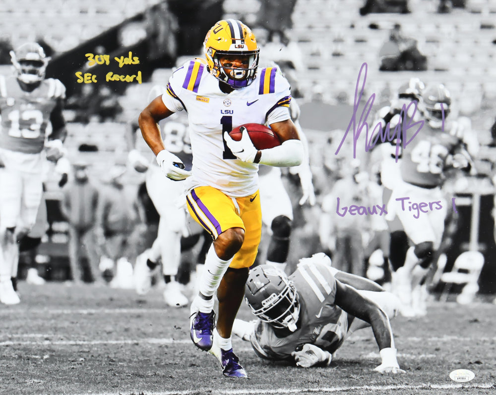 Kayshon Boutte Signed LSU Tigers 16x20 Photo Inscribed 