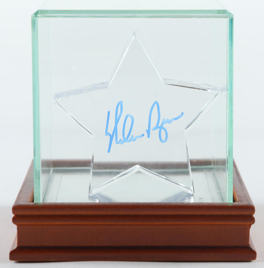 Nolan Ryan Signed Tiffany & Co. Crystal Star With Glass Mirror & Wood Display Case (PSA)