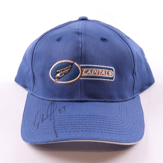 Olaf Kölzig Signed Capitals Logo Hat (Beckett)