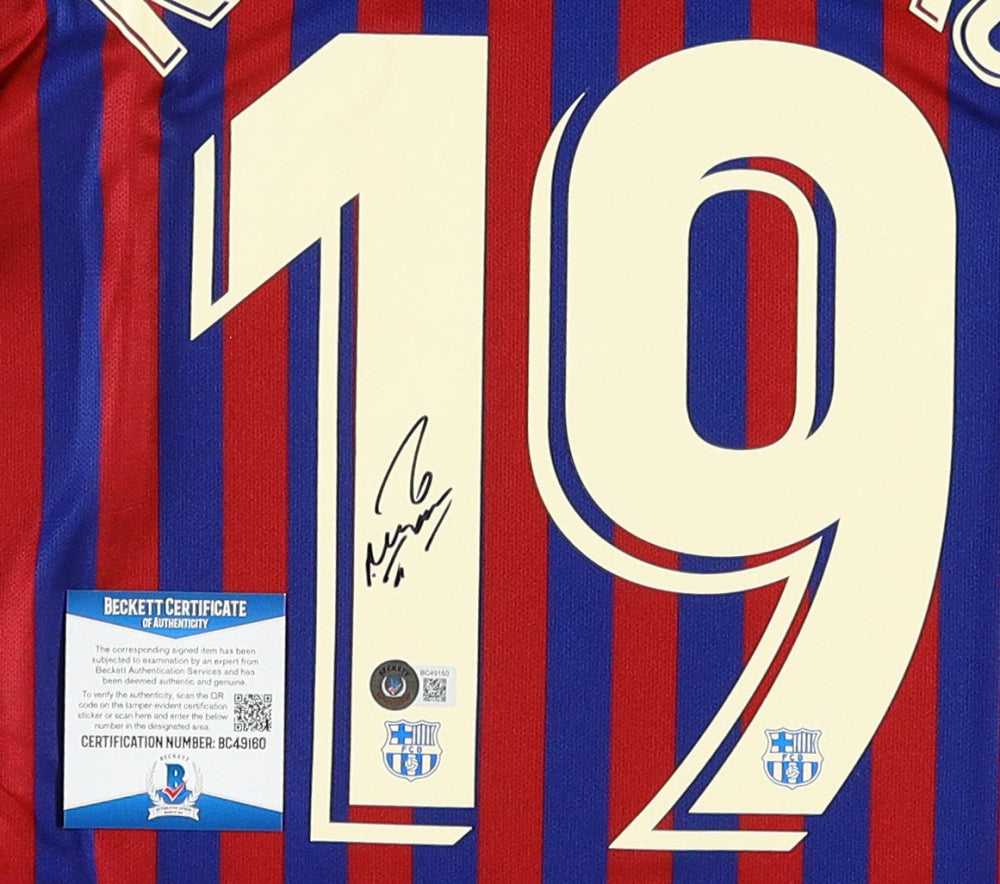 Kun Aguero Signed Barcelona Jersey (Beckett)