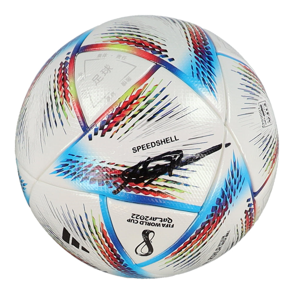 Ansu Fati Signed 2022 FIFA World Cup Logo Soccer Ball (JSA & PIA)