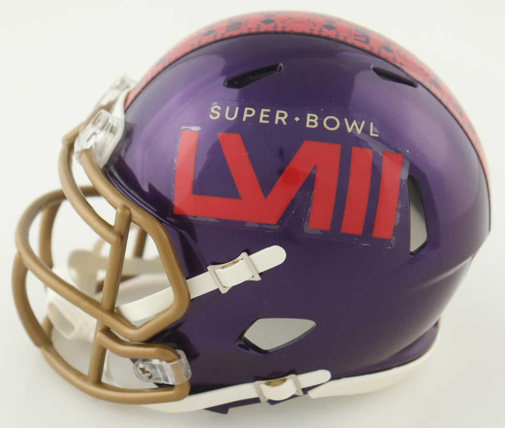 Fred Warner Signed Super Bowl LVIII Logo Speed Mini Helmet (Beckett)