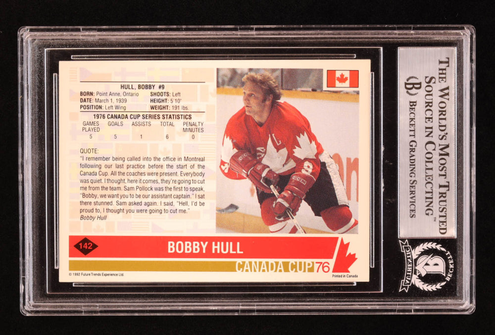 Bobby Hull Signed 1992 Future Trends '76 Canada Cup #142 (BGS) Beckett