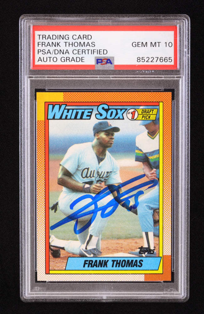 Frank Thomas Signed 1990 Topps #414B RC (PSA | Auto 10)