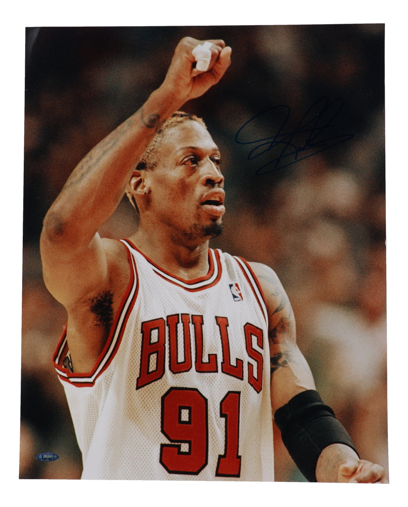 Dennis Rodman Signed Bulls 16x20 Photo (TriStar)