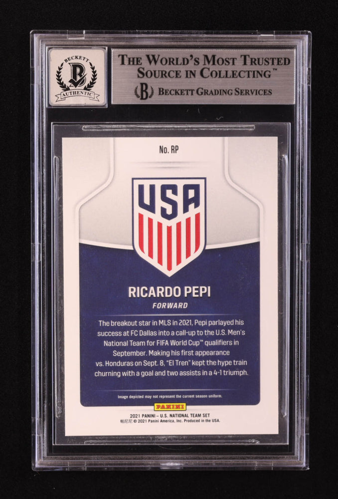 Ricardo Pepi Signed 2021 Panini Instant US Soccer Collection #RP (BGS | Auto 10)