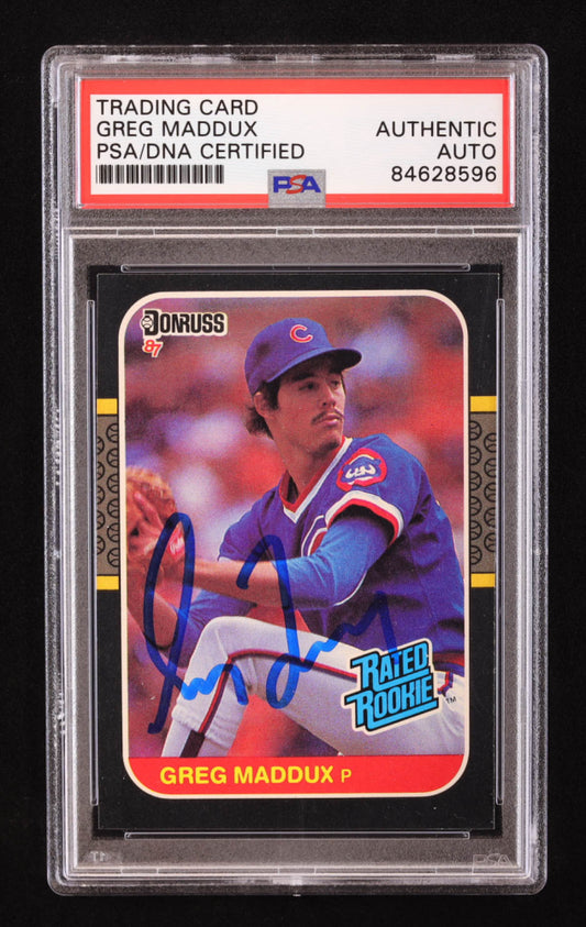 Greg Maddux Signed 1987 Donruss #36 RC (PSA)