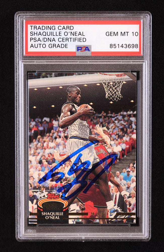 Shaquille O'Neal Signed 1992-93 Stadium Club #247 RC (PSA | Autograph Graded PSA 10)