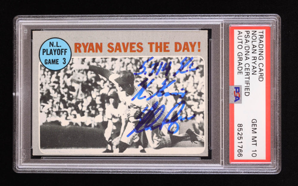 Nolan Ryan Signed 1970 Topps #197 NL Playoff Game 3 Inscribed 