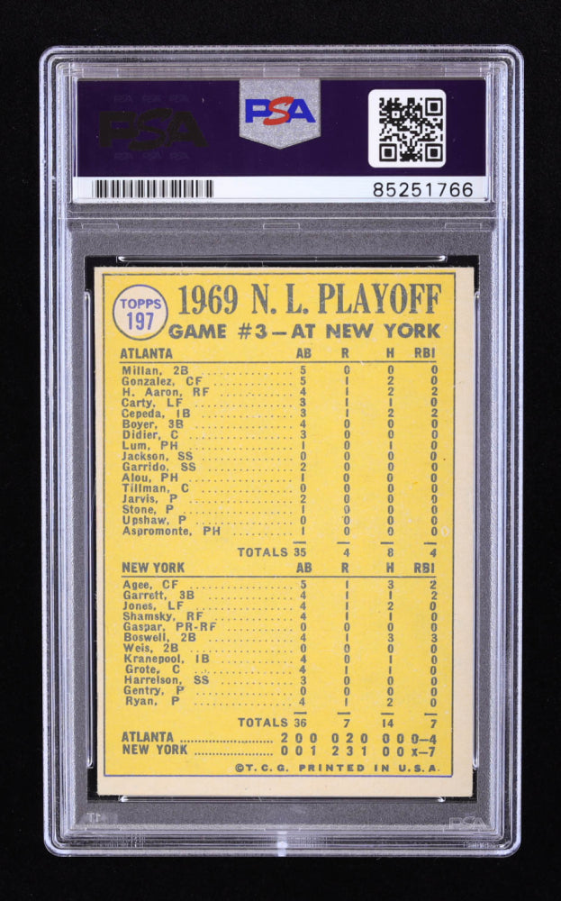 Nolan Ryan Signed 1970 Topps #197 NL Playoff Game 3 Inscribed 