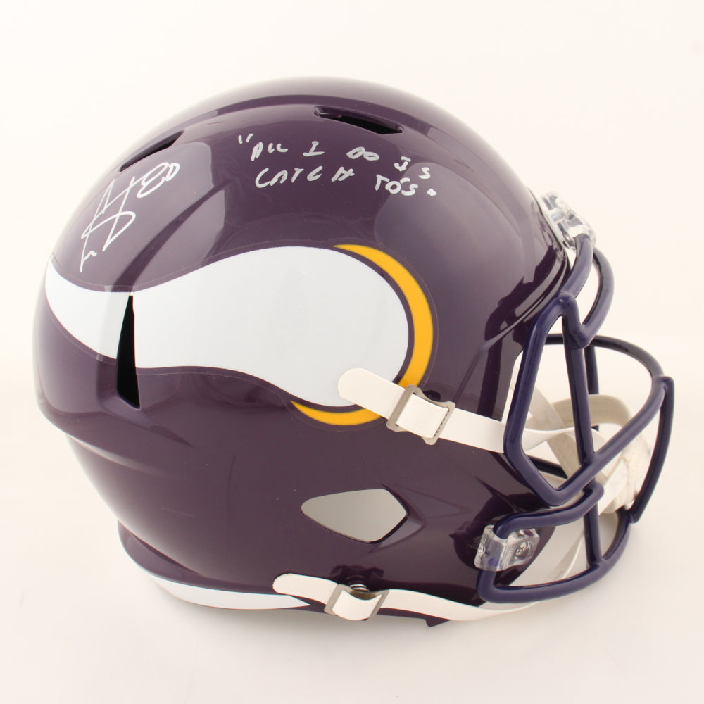 Cris Carter Signed Vikings Full-Size Speed Helmet Inscribed 