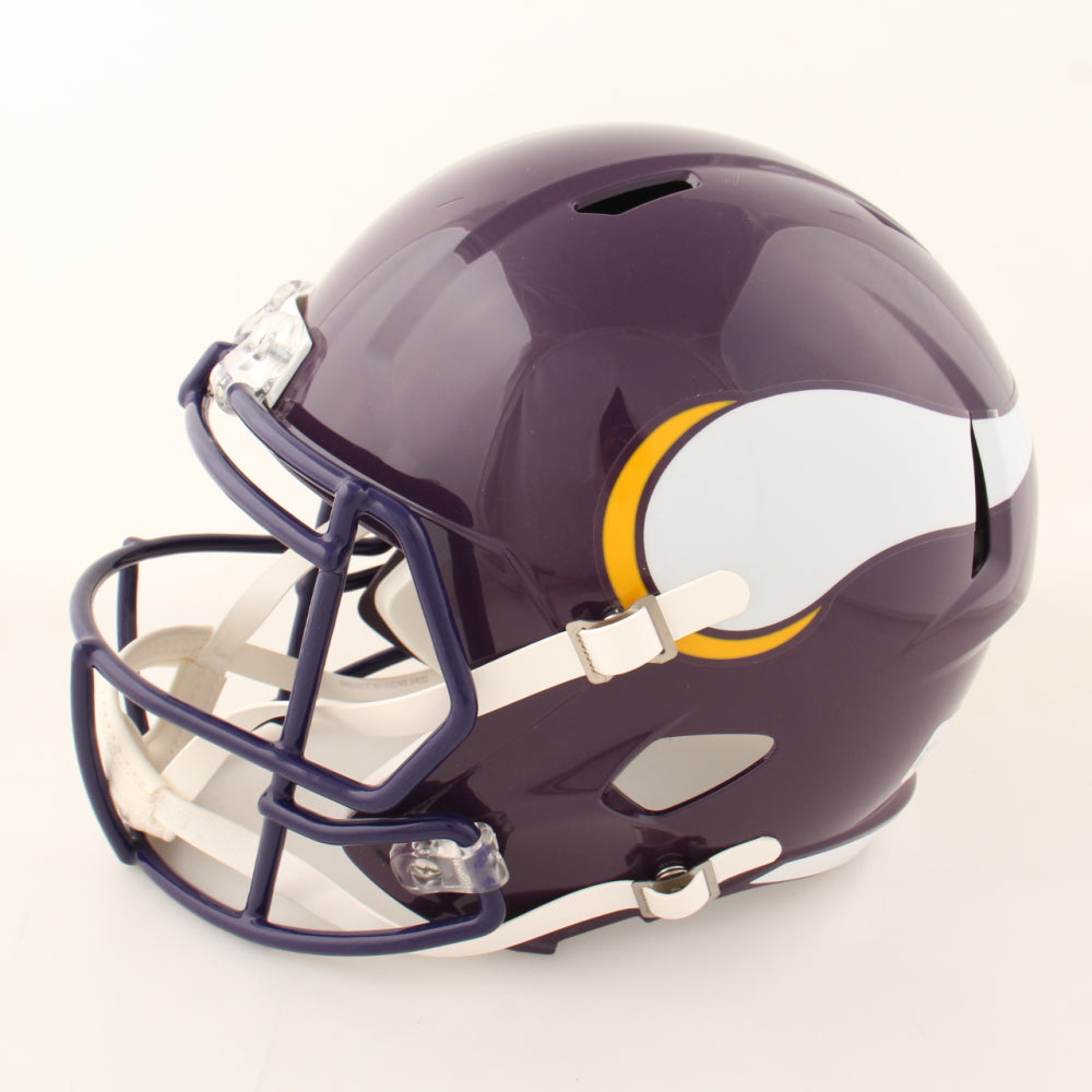 Cris Carter Signed Vikings Full-Size Speed Helmet Inscribed 