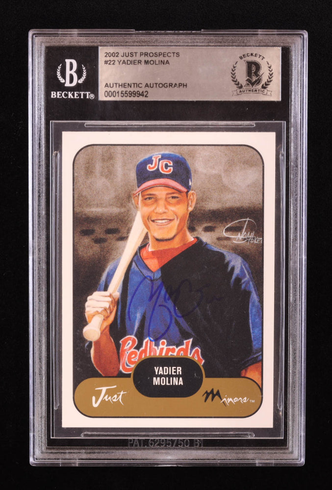 Yadier Molina Signed 2002 Just Prospects #22 RC (BGS) Rookie Card