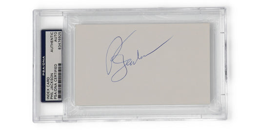 Phil Jackson Signed Index Card (PSA)