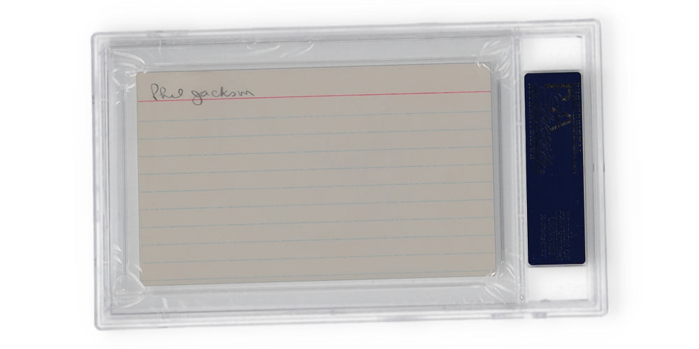 Phil Jackson Signed Index Card (PSA)