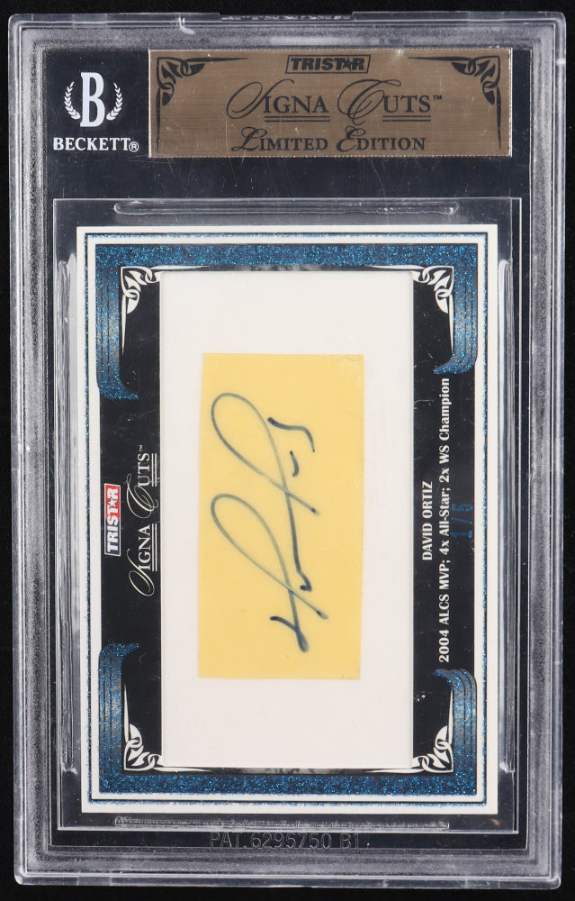 David Ortiz 2008 TriStar Signa Cuts Blue #NNO #1/5 (BGS)