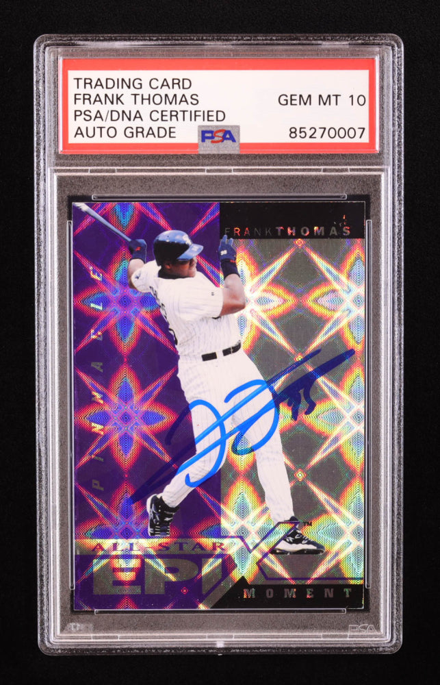 Frank Thomas Signed 1998 Pinnacle Epix Moment Purple #E7 (PSA | Auto 10)