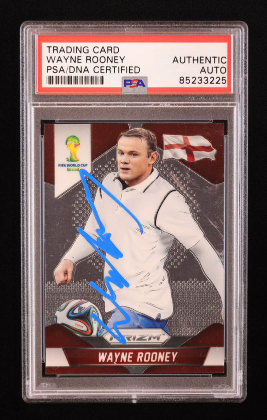 Wayne Rooney Signed 2014 Panini Prizm World Cup #142 (PSA)