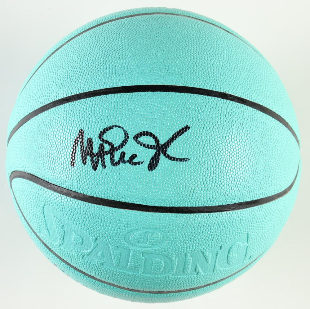 Magic Johnson Signed Tiffany & Co. x Spalding Basketball with All Wood Stand (Beckett)