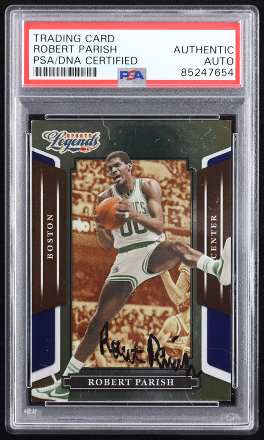 Robert Parish Signed 2008 Donruss Sports Legends #52 (PSA)