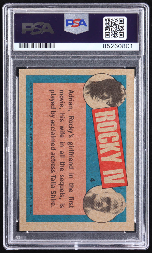 Manny Pacquiao Signed 1985 Topps Rocky IV #4 Adrian Balboa (PSA)