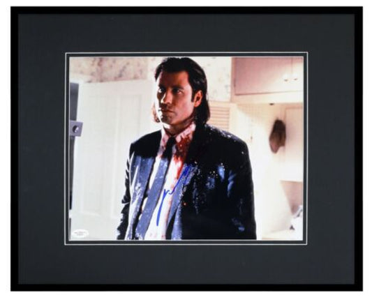 John Travolta Signed "Pulp Fiction" Custom Framed Photo Display (JSA)