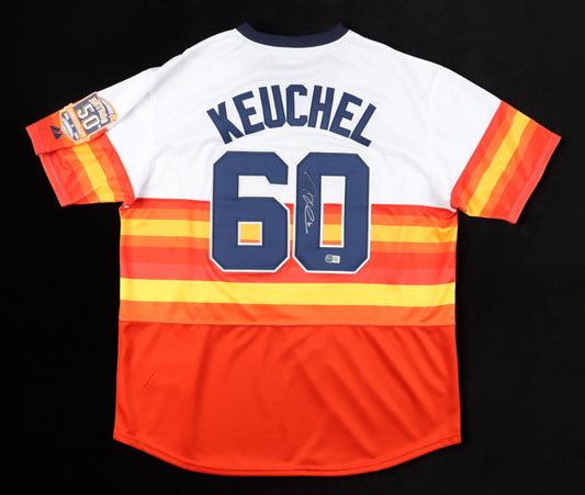 Dallas Keuchel Signed Jersey With 50th Anniversary Patch (JSA)