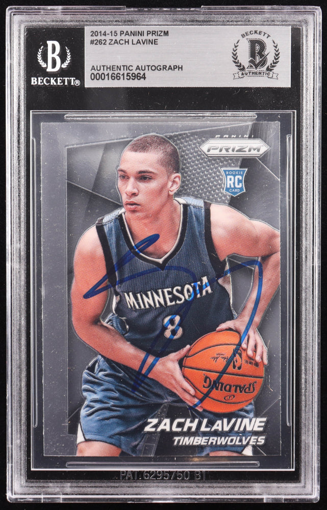 Zach Lavine Signed 2014-15 Panini Prizm #262 RC (BGS)