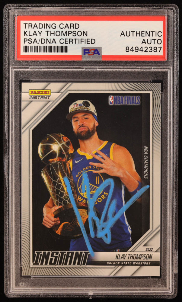 Klay Thompson Signed 2021-22 Panini Instant #15 (PSA)