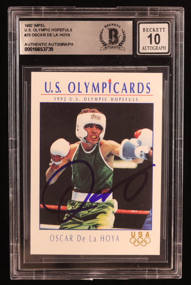 Oscar De La Hoya Signed 1992 Impel U.S. Olympic Hopefuls #23 (BGS | Auto 10)