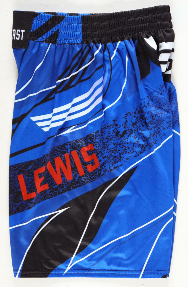 Derrick Lewis Signed “The Black Beast” Custom Fight Shorts (Beckett)