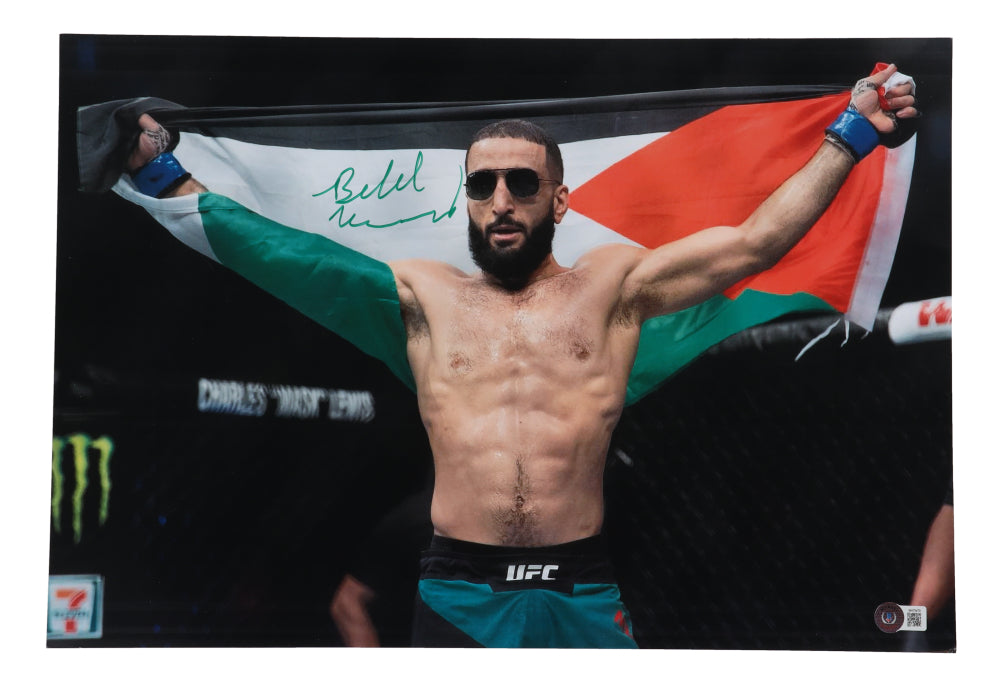 Belal Muhammad Signed 12x18 UFC Photo (Beckett)