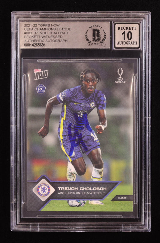 Trevoh Chalobah Signed 2021-22 Topps Now UEFA Champions League #003 RC (BGS | Autograph Grade 10)