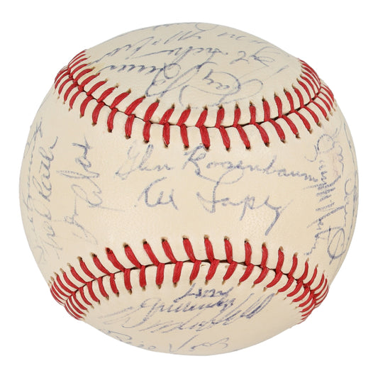 1968 White Sox OAL Baseball Signed by (30) with Don Gutteridge, Tommy John, Bill Melton, Tommy Davis (PSA)