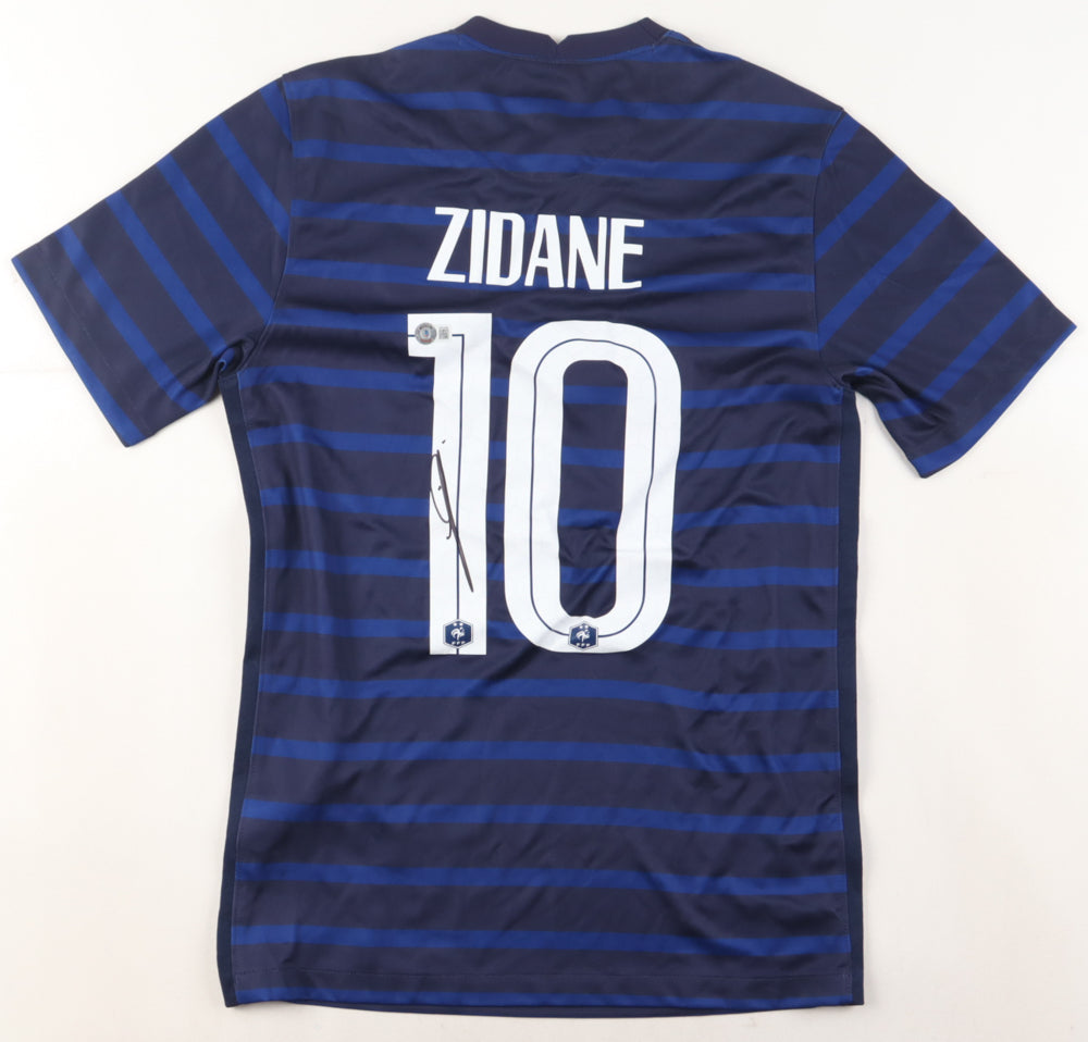 Zinedine Zidane Signed French Football Federation Jersey (Beckett) Beckett Witnessed