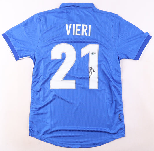 Christian Vieri Signed Jersey (Beckett) Italy National Football Team