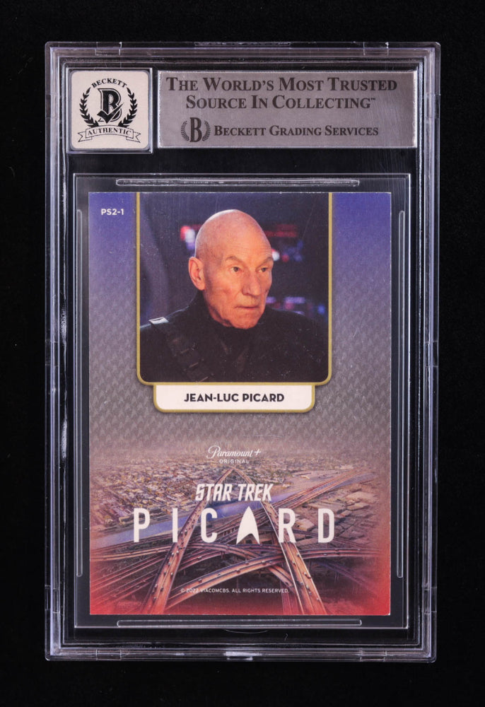 Patrick Stewart Signed 2022 Paramount Plus Star Trek Promo Set #1 Picard (BGS | Auto 10)