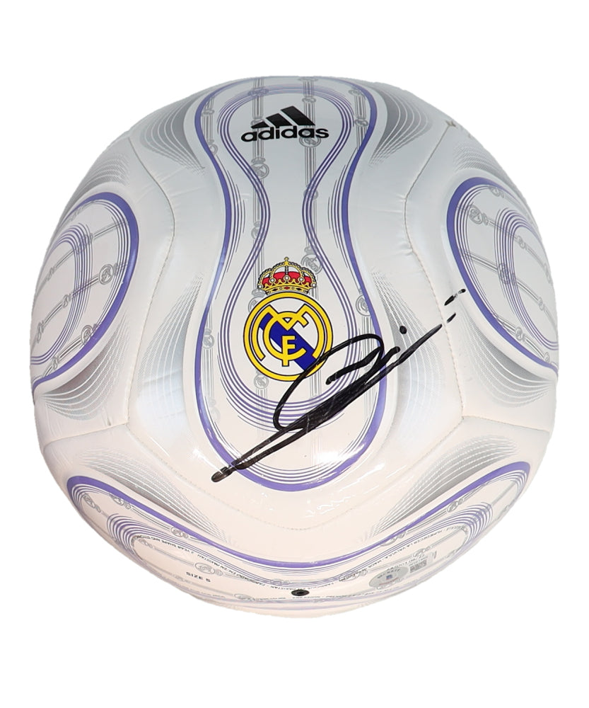 Zinedine Zidane Signed Real Madrid Logo Soccer Ball (Beckett) Beckett Witnessed