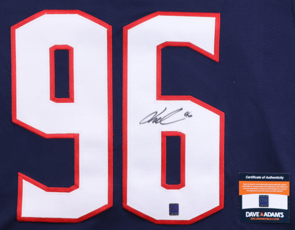 Jack Roslovic Signed Blue Jackets Jersey (DA)