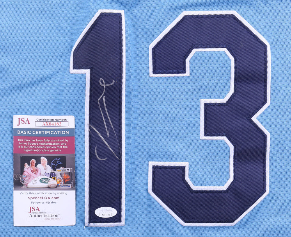 Junior Caminero Signed Nike MLB Jersey (JSA) Tampa Bay Rays