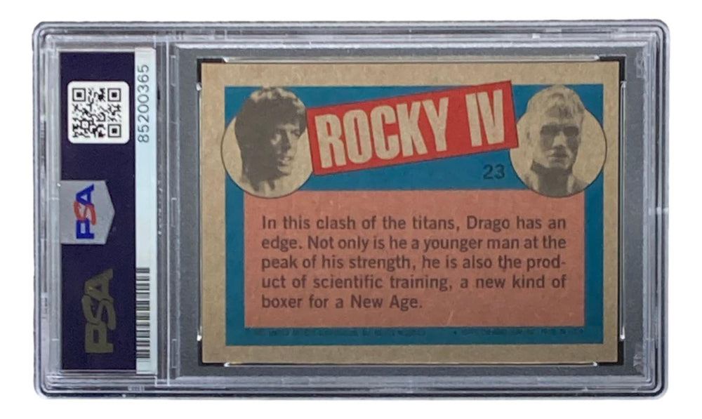 Dolph Lundgren Signed 1985 Topps Rocky IV #23 (PSA)