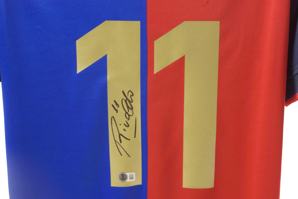 Rivaldo Signed Barcelona Nike Jersey (Beckett)