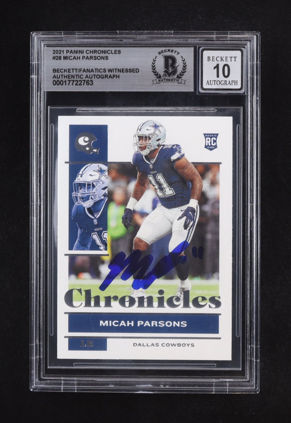Micah Parsons 2021 Panini Chronicles Rookie Card Autograph - Price Is Right Miami