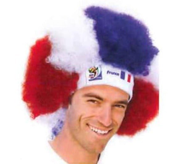 Official FIFA Soccer Afro Wig 25-Count Case Pack – France – Vintage/Collectible (2010 Collection)